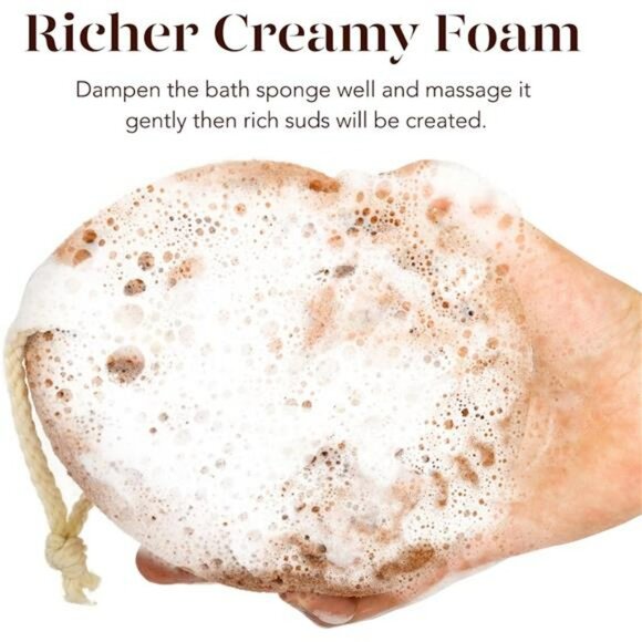 Pink Grey Bath Loofah Sponge Body Scrubber Shower Pouf Exfoliating Cleanser - Picture 3 of 7